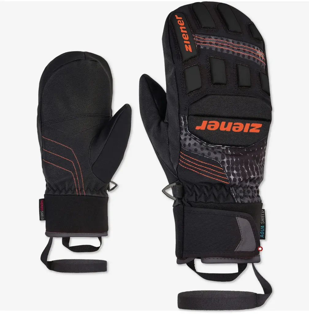[241905.12955-5.5] LURON AS® PR MITTEN JR NERO/ARANCIONE POP (5.5)