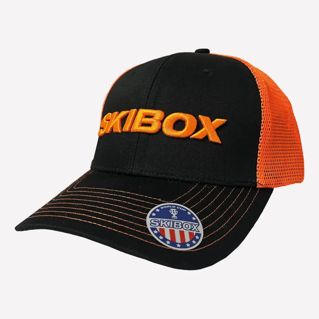 TRUCKER CAP BLACK ORANGE