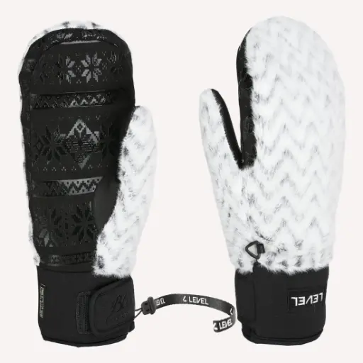 SIBERIAN MITTEN BLACK WHITE
