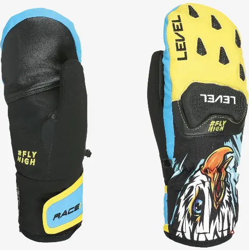 RACE JR MITT YELLOW BLUE